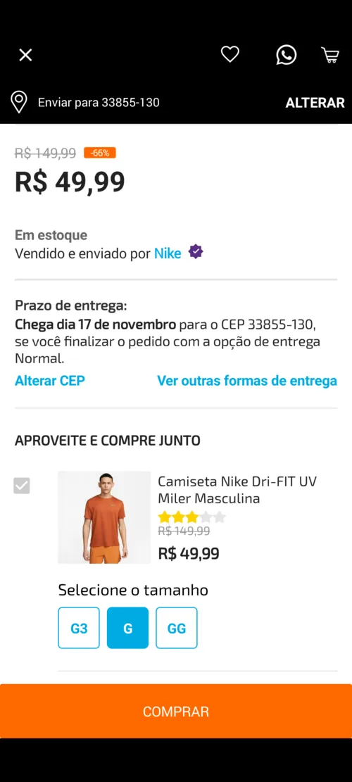 Imagem na descrição da promoção