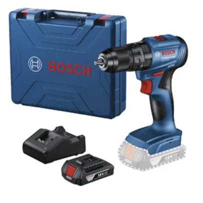 Furadeira e Parafusadeira de Impacto Bosch Brushless 1 Bateria 18V 1/2 GSB 185-LI 1B