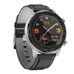 Smartwatch DT NO.1 DT78 com pulseira de couro e com monitor cardíaco R$ 120