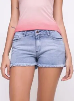 Short jeans com barra desfiada Youcom - R$27,93