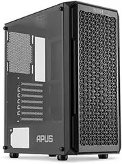 Gabinete Gamer Pichau Apus Black, Mid-Tower, Lateral de Vidro Temperado, Com 3 Fans, Preto, PG-APS-BLK01