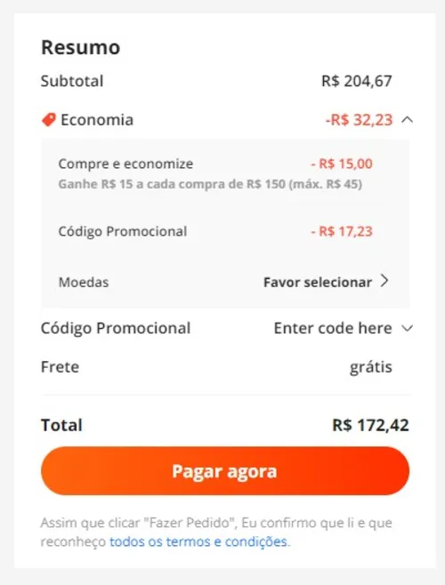 Imagem na descrição da promoção