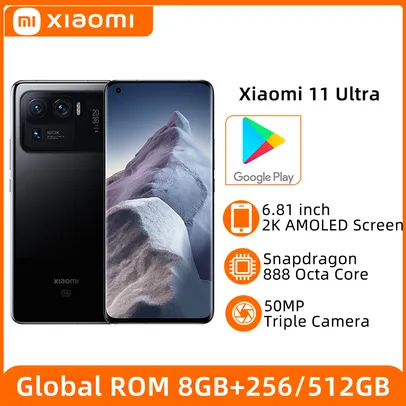Xiaomi 11 Ultra | 8GB 256G | Global | Tela 120HZ AMOLED | 5000mAh 