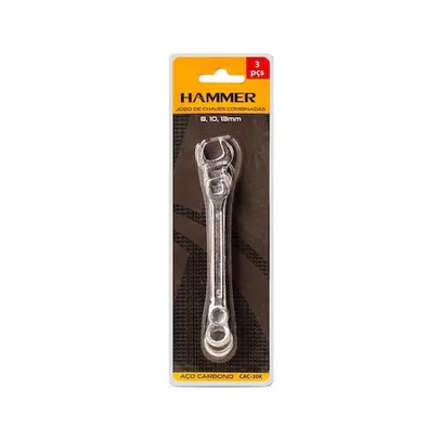 Kit 3 Peças Chave Combinada Aço Carbono Hammer - CAC-30K