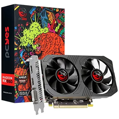 Placa de Vídeo Pcyes Radeon Rx 550 4gb Ddr5 128bits HDMI/DP/DVI PJRX550DR5128B