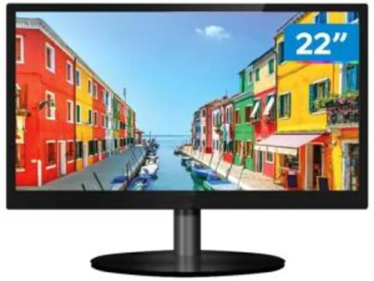 Monitor para PC PCTop MLP220HDMI 22” LED IPS - Widescreen HD HDMI VGA | R$ 474