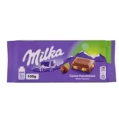 Chocolate ao Leite com Avelãs Inteiras Milka Pacote 100g ( Levando 3)
