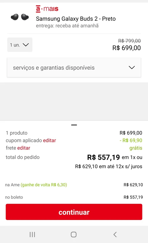 Imagem na descrição da promoção