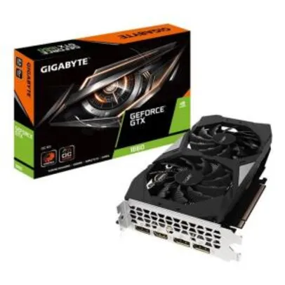 Placa de Video Gigabyte GeForce GTX 1660 6GB GDDR5 OC 192-bit, GV-N1660OC-6GD