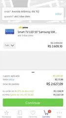 Smart TV LED 55" Samsung 55RU7100 Ultra HD 4K  por R$ 2348