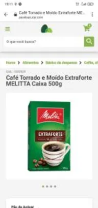 Café Torrado e Moído Extraforte MELITTA Caixa 500g R$7