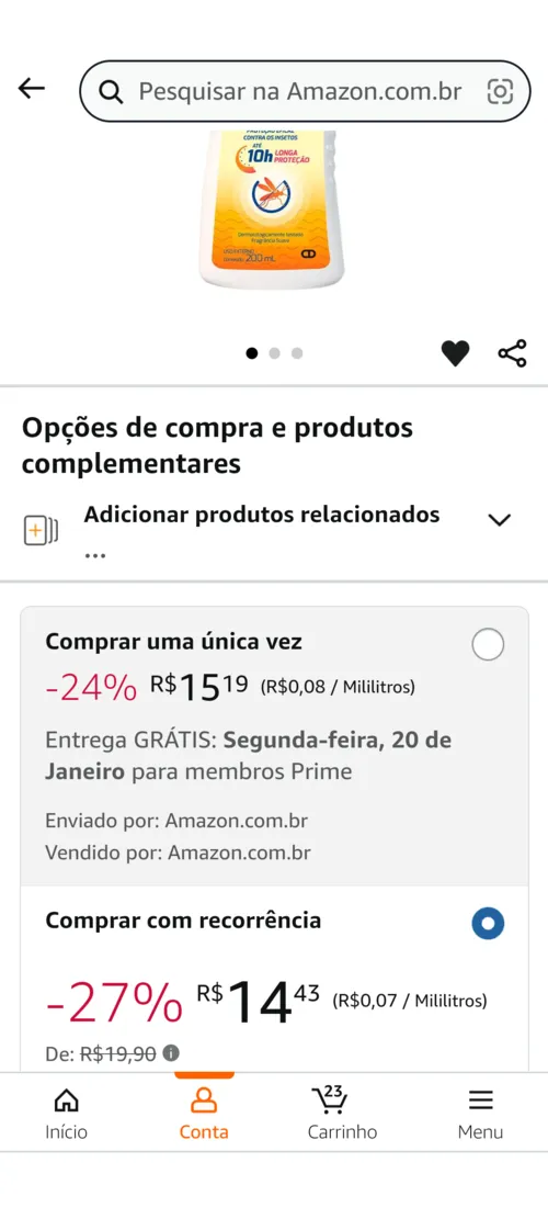 Imagem na descrição da promoção