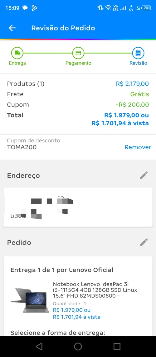 Imagem na descrição da promoção