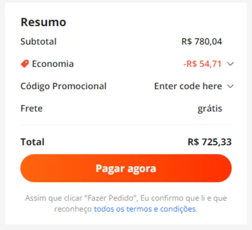 Imagem na descrição da promoção