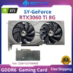 SOYO New Nvidia GeForce RTX3060Ti 8G Graphics Card GDDR6 Video Memory Gaming Card 