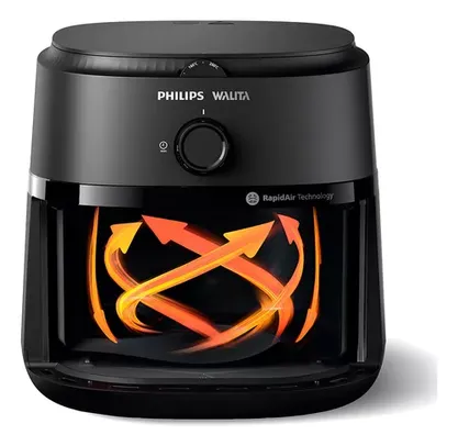 Fritadeira Elétrica Airfryer Philips Walita Série 1000 XL NA130 Sem Óleo 6,2 Litros 1700W preto 220V