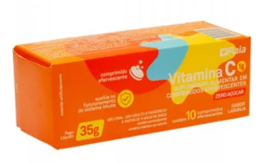  Vitamina C 1G Raia Laranja 10 Comprimidos Efervescentes