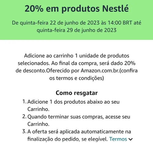 Imagem na descrição da promoção