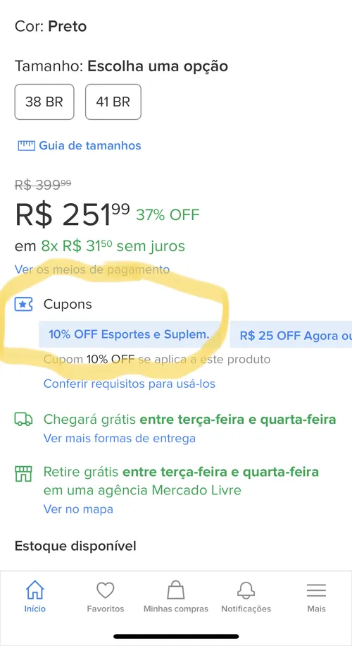 Imagem na descrição da promoção