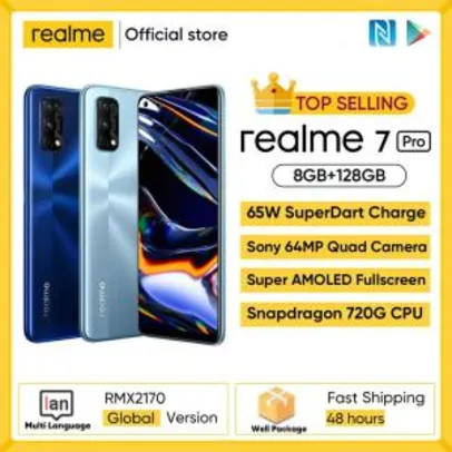 Smartphone Realme 7 Pro versão global | R$1551