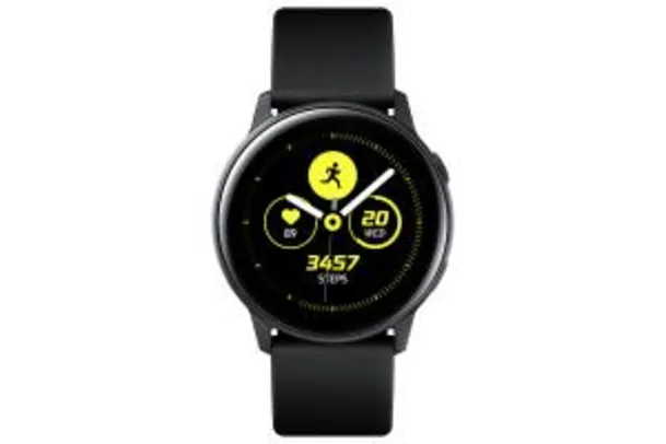 Galaxy Watch Active Preto + Bateria Externa 10.000mAh Tipo C | R$719