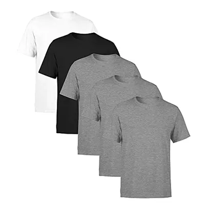 [Prime] Kit 5 Camisetas Masculina SSB Brand Lisa Algodão 30.1 Premium