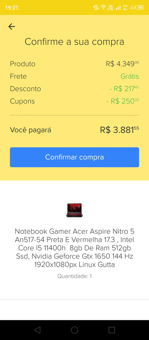 Imagem na descrição da promoção