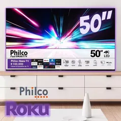 Smart TV Philco Roku 50" UHD 4K PTV50G70R2CBBL - Dolby Audio e HDR10