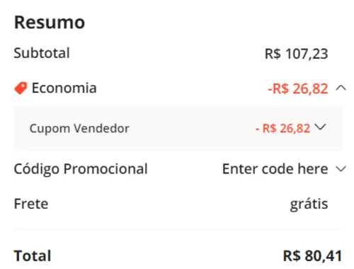 Imagem na descrição da promoção