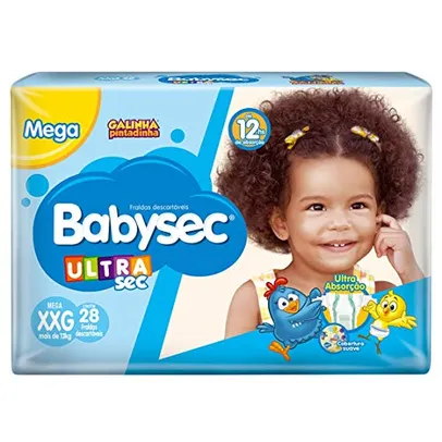 Fralda Babysec Ultrasec Galinha Pintadinha, XXG, 28 unidades