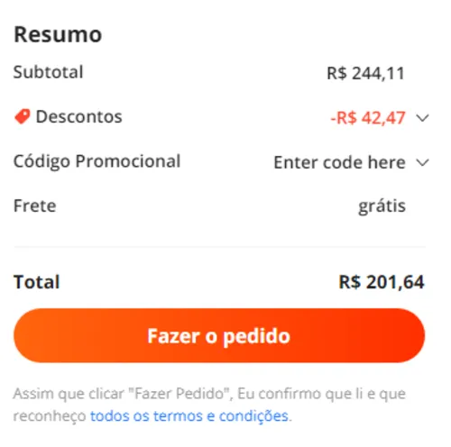 Imagem na descrição da promoção