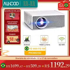 (Armazém BR) Projetor Alincoo E700 PRO