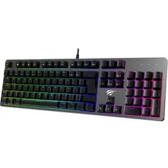 Teclado Mecânico Havit RGB, Switch Brown, ABNT-2, Black, KB492L - R$217