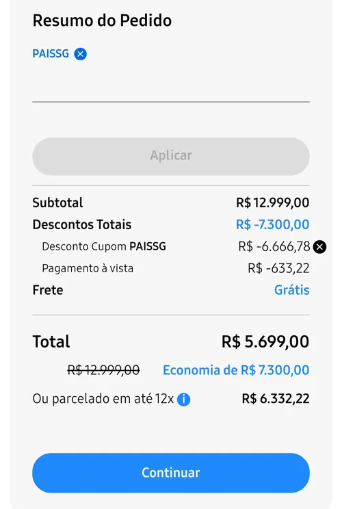 Imagem na descrição da promoção