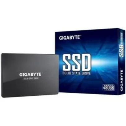 SSD Gigabyte, 480GB, SATA, Leituras: 550Mb/s e Gravações: 480Mb/s - GP-GSTFS31480GNTD | R$ 500