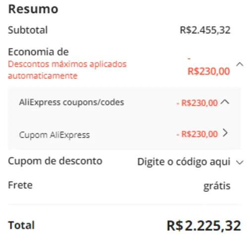 Imagem na descrição da promoção