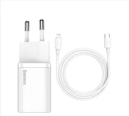 Carregador Baseus 20w Super Si Mini Usb C + CABO