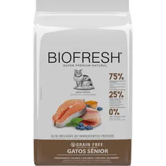 [ PRIME | PROX DA VALIDADE ] HERCOSUL Ração Super Premium Natural Biofresh Gatos Sênior Peixe Branco 7,5 Kg