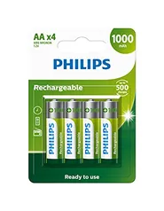 Pilha Philips recarregável AA 1.2V 1.000 com 4 unidades R6B4RTU10/59