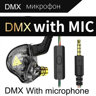 [ novo usuário]  Fone de ouvido QKZ AK6 DMX EDX Earphones 1DD Dynamic HIFI Bass Earbuds In Ear Monitor Headphones