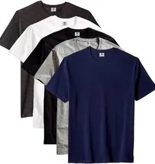 Kit com 5 Camisetas Masculina Básica Algodão Premium