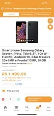 Smartphone Samsung Galaxy Xcover, Preto, Tela 6.3" 64GB | R$1274