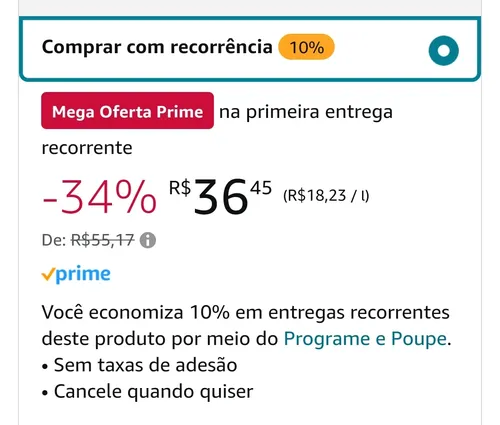 Imagem na descrição da promoção