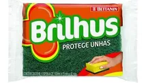 Esponja Abrasiva Protege as Unhas, Unitária, Brilhus, Brilhus, Amarela e Verde | R$1,06