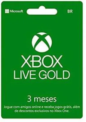 (Prime) Live Gold - 3 Meses - Xbox
