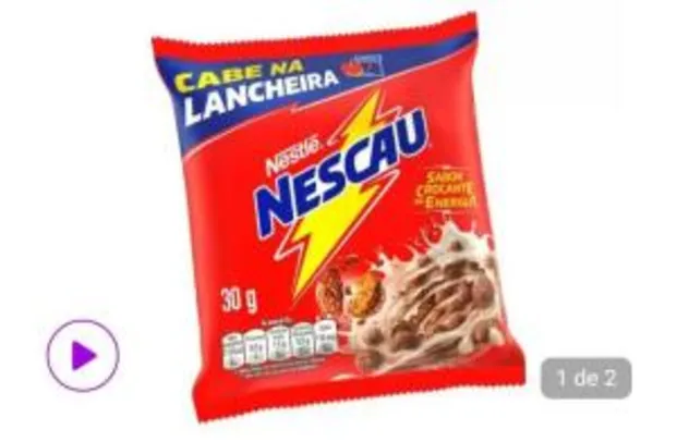 [APP] [ CLIENTE OURO] Cereal Matinal Chocolate Nescau Tradicional - 30g | R$0,70