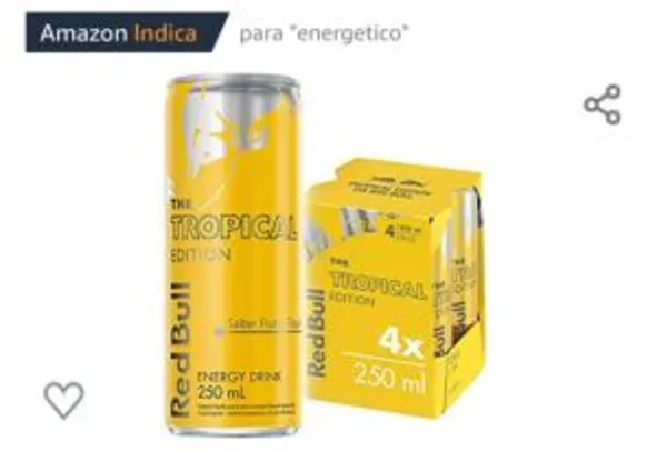 [PRIME] Energético Red Bull Tropical 4 latas | R$ 22