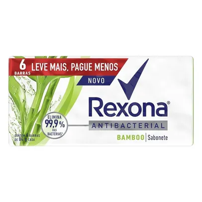 Sabonete Rexona Anti Bacteriano Bamboo C/6 84g R$ 7,00