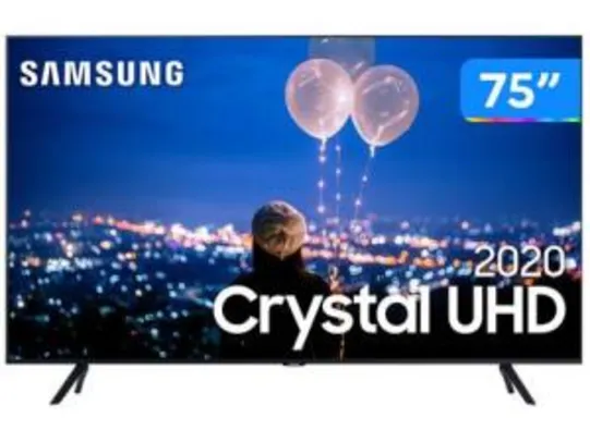 Smart TV Crystal UHD 4K LED 75” Samsung - 75TU8000 Wi-Fi | R$ 5595