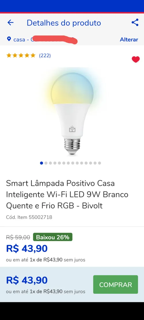 Imagem na descrição da promoção